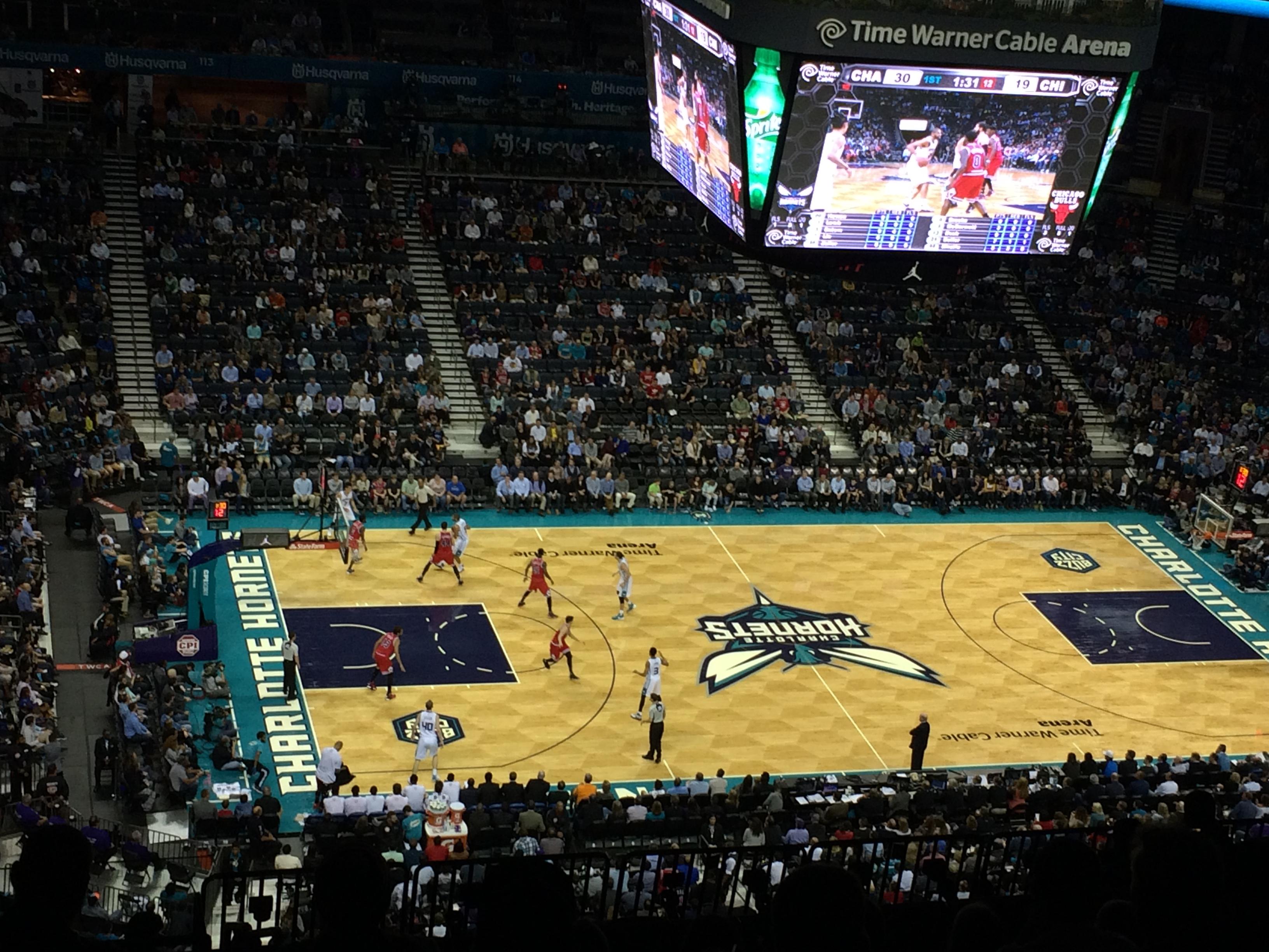 Spectrum Center Section 210 Row R Seat 1